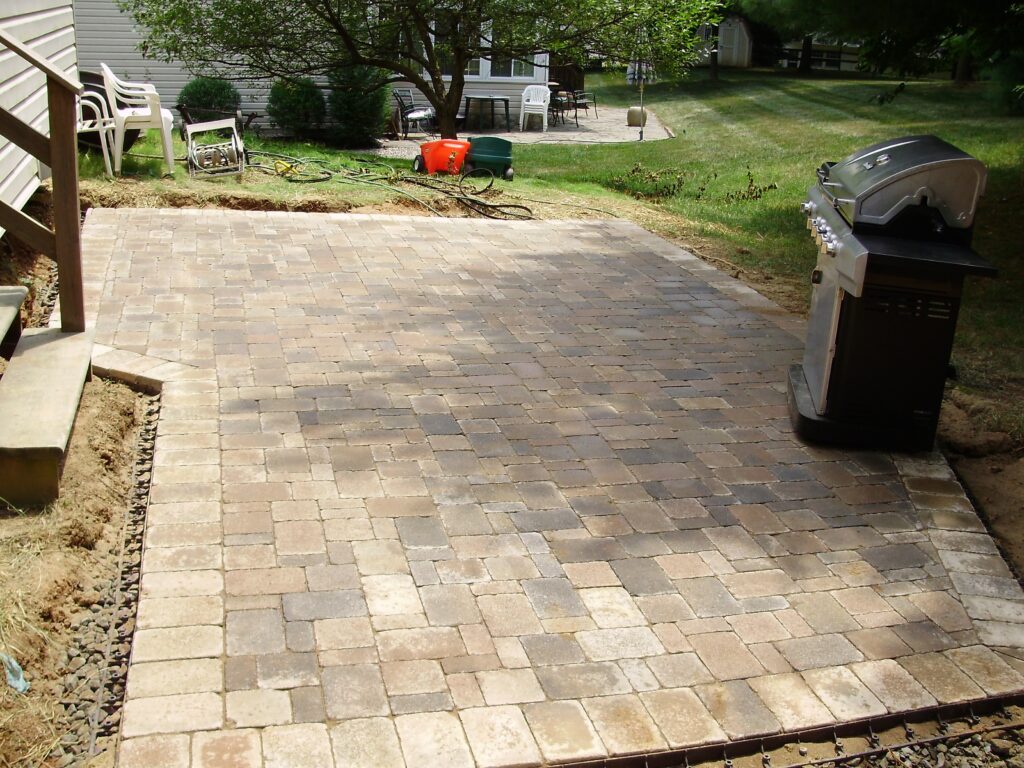 newly built patio
